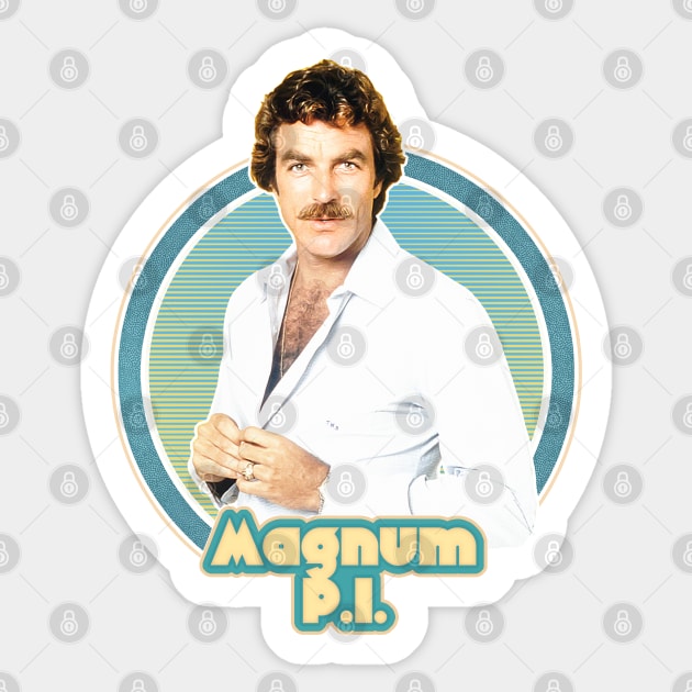 Magnum PI  /// Retro Aesthetic Design Sticker by DankFutura